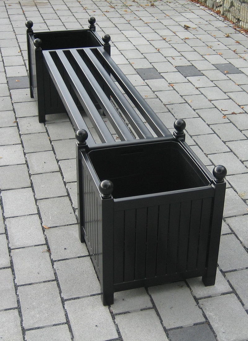 classic-garden-elements-versailler-bank-mit-zwei-pflanzk-beln image 1