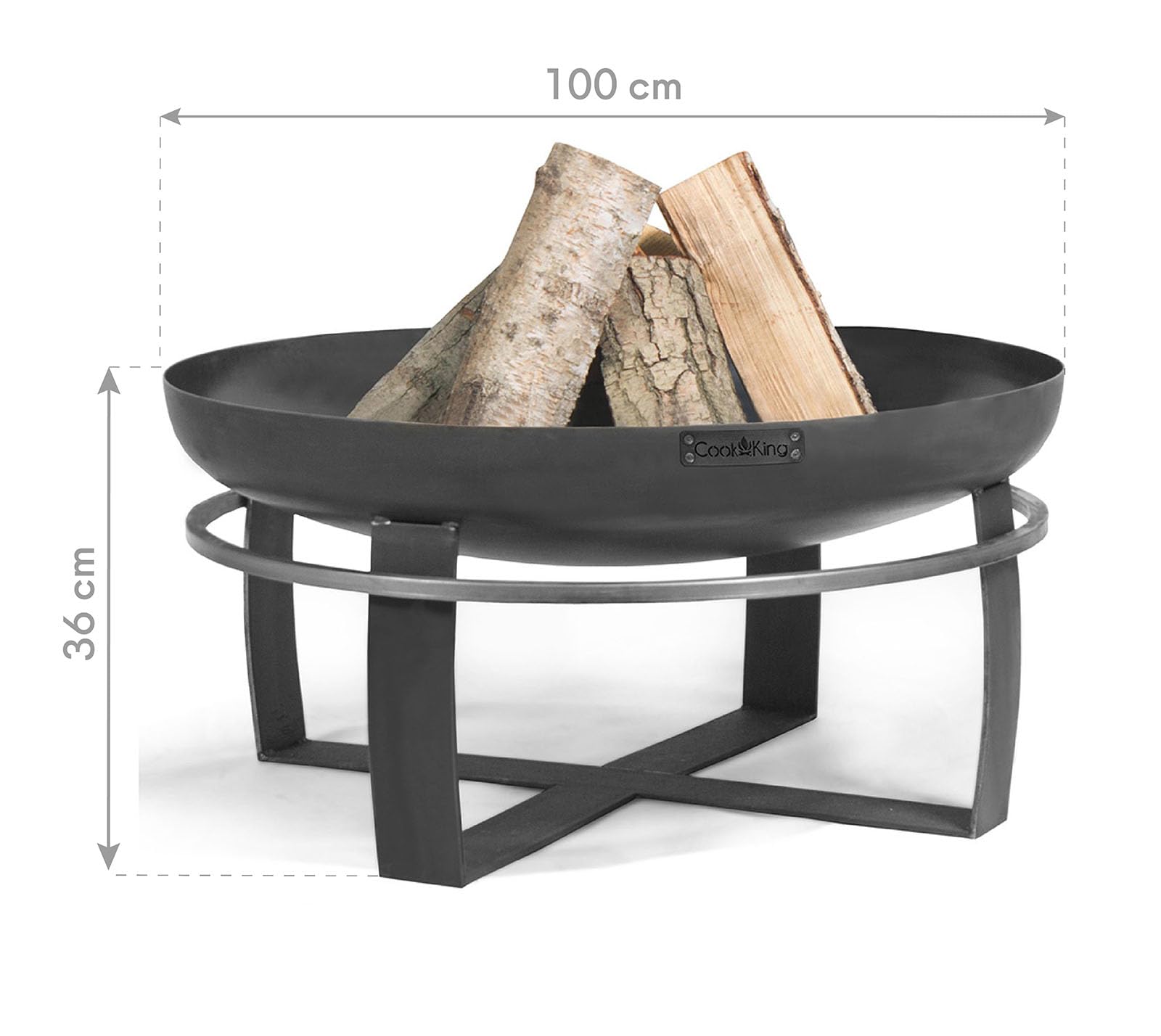 cookking-viking-feuerschale-100-cm-naturstahl-grill image 7