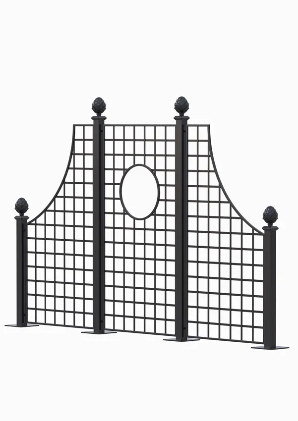 classic-garden-elements-lamport-grand-kunstschmiede-zaun-set-schwarz image 1