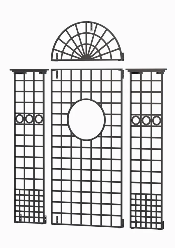 classic-garden-elements-lamport-hall-rankgitter-set-4-teilig-schwarz image 1