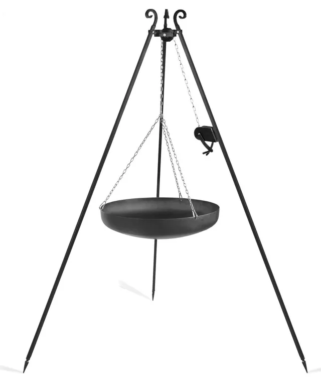 cookking-dreibein-kurbel-180-cm-mit-wok-70-cm-stahl image 1