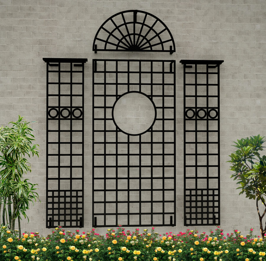classic-garden-elements-lamport-hall-rankgitter-set-4-teilig-schwarz image 2