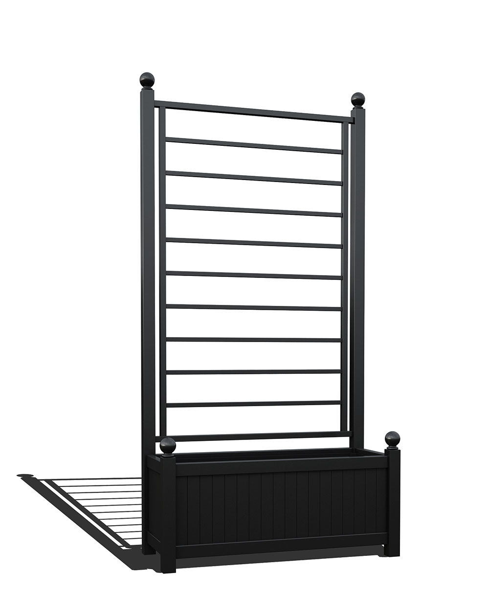classic-garden-elements-apelaeus-pflanzk-bel-mit-spalier-schwarz image 7