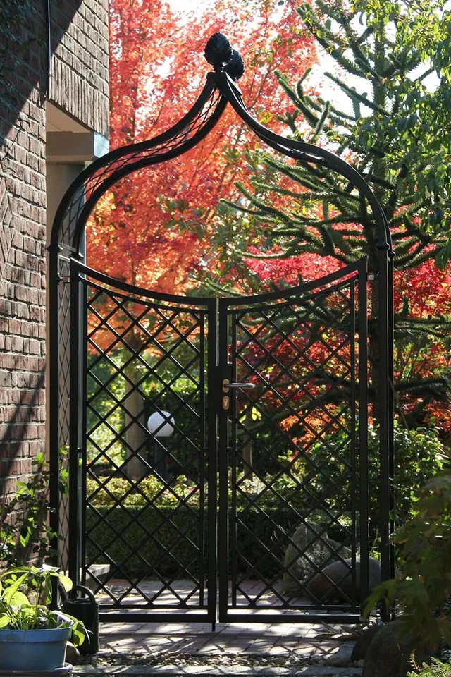 classic-garden-elements-brighton-metall-rosenbogen-tor-282-cm-schwarz image 1