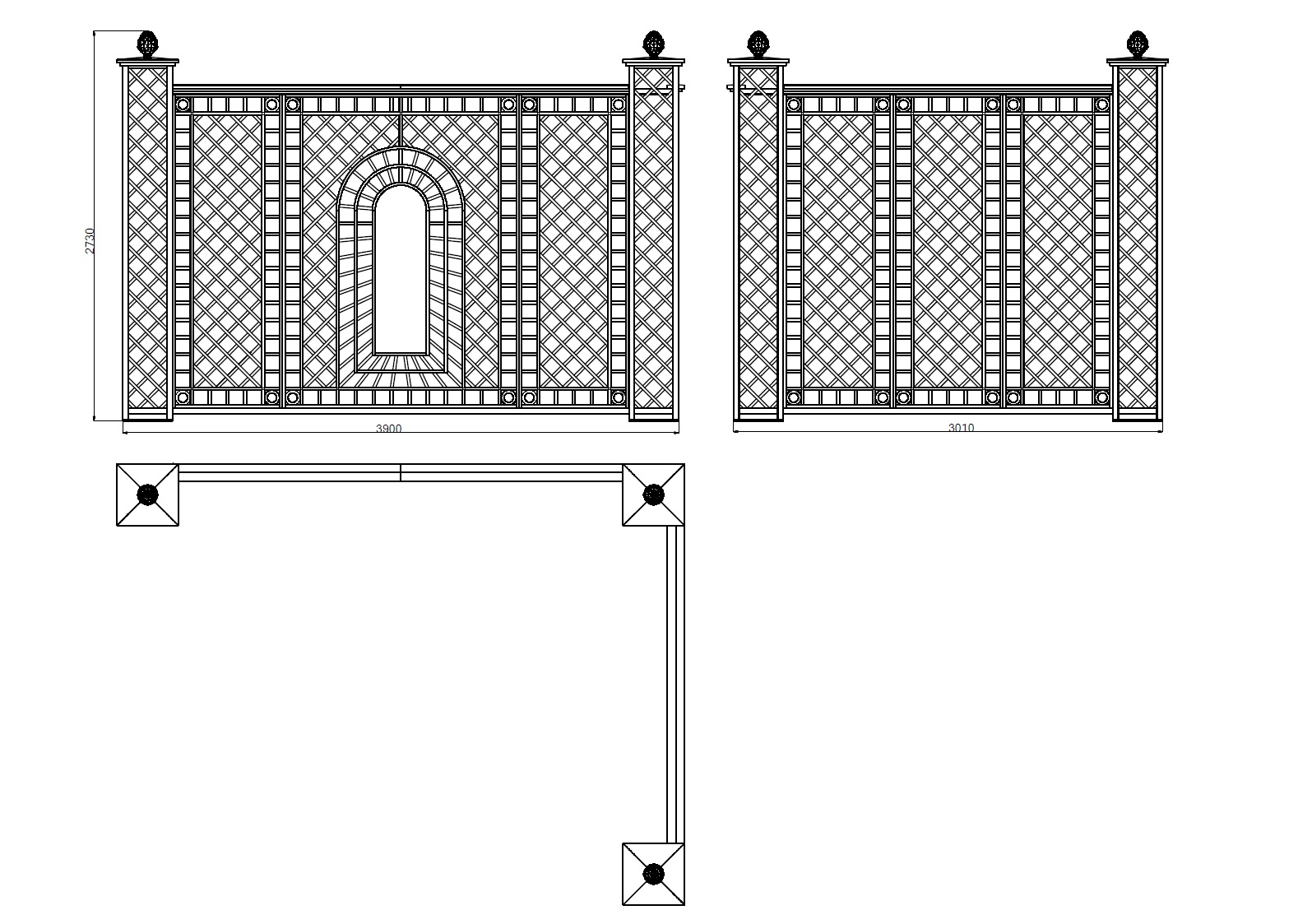 classic-garden-elements-wessling-treillage-set-schwarz image 4