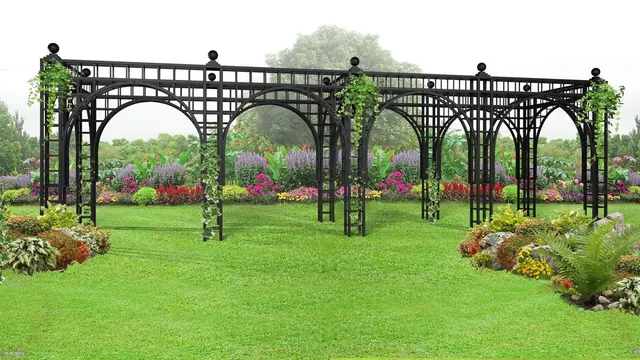 classic-garden-elements-st-fagans-laubengang-pergola-schwarz image 1