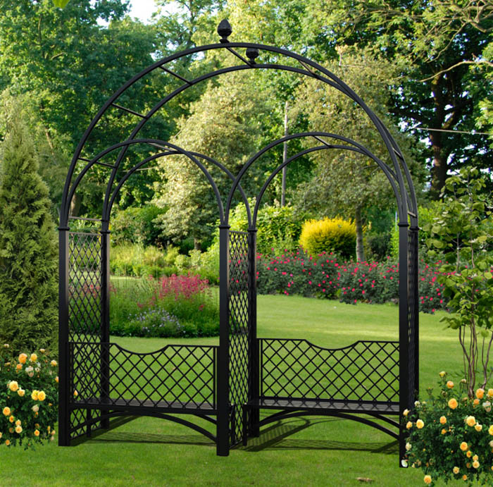 classic-garden-elements-hochzeitsbogen-mit-bank-metall image 1