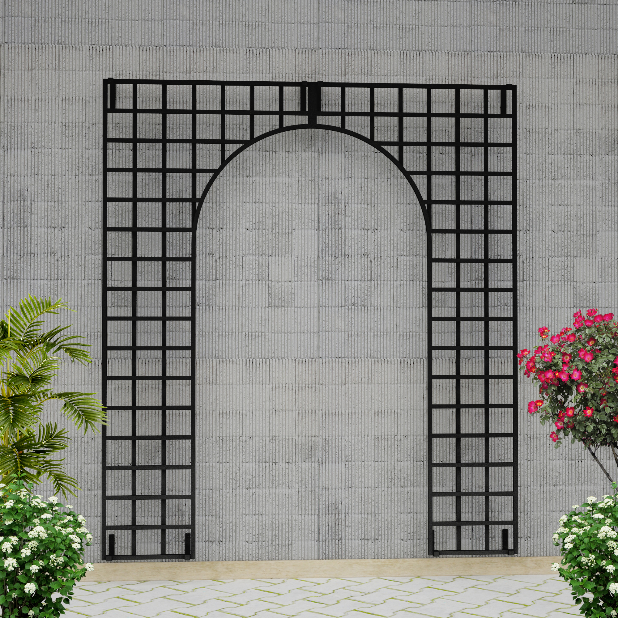classic-garden-elements-eastnor-castle-gitterspalier-wand-schwarz image 3