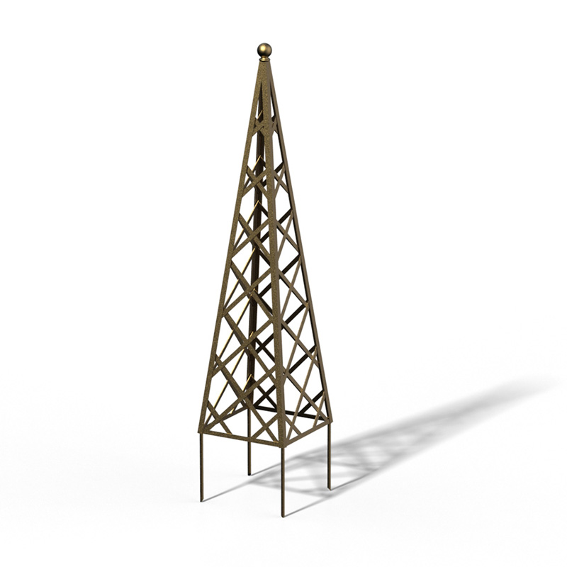 classic-garden-elements-abusir-rankpyramide-rankgitter-schwarz-70x119-cm image 4