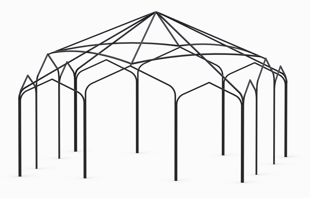 classic-garden-elements-sissinghurst-pavillon-metall-5x5-m image 2