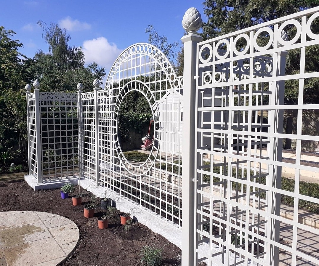 classic-garden-elements-trianon-treillage-set-rosen-zaun-schwarz image 7