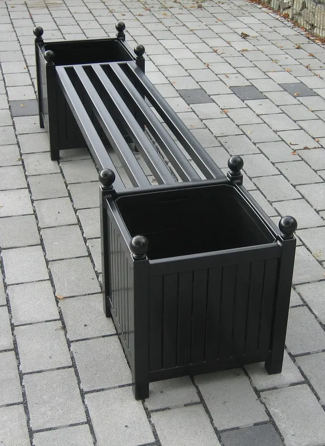 classic-garden-elements-versailler-bank-mit-zwei-pflanzk-beln image 1