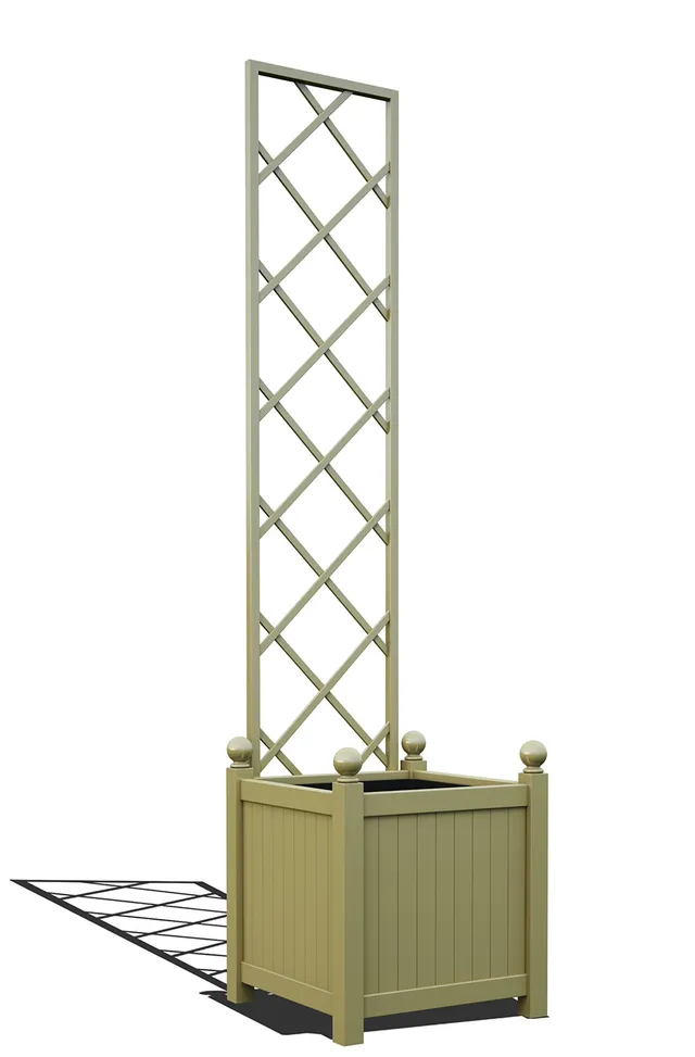 classic-garden-elements-pagasae-pflanzk-bel-mit-spalier-schwarz image 1
