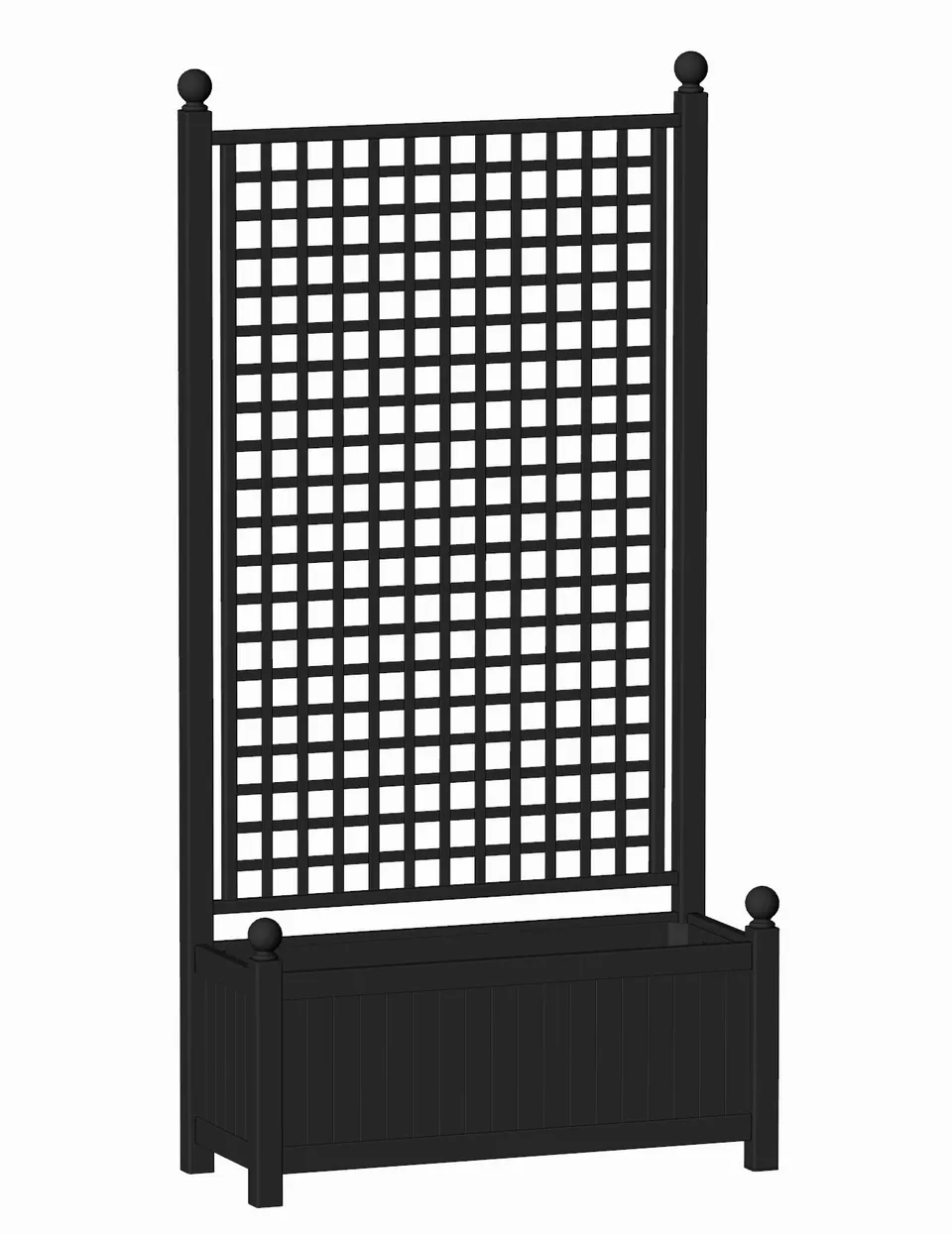classic-garden-elements-astylos-pflanzkasten-spalier-80-cm-schwarz image 1
