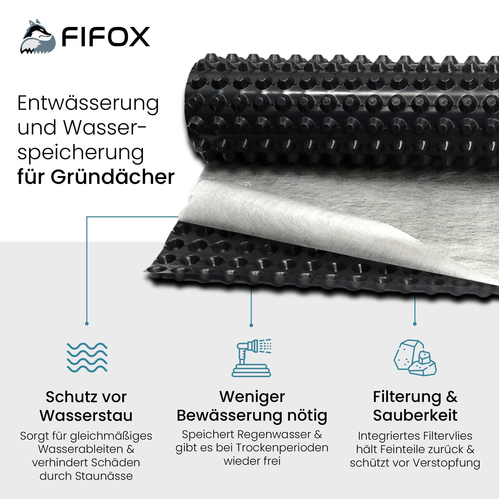 fifox-dachbegr-nung-drainage-1x8-m-noppenbahn-mit-filtervlies image 2