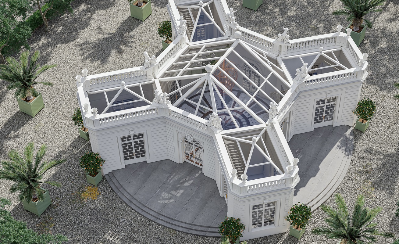 classic-garden-elements-pavillon-francais-orangerie-stahl-glas image 4