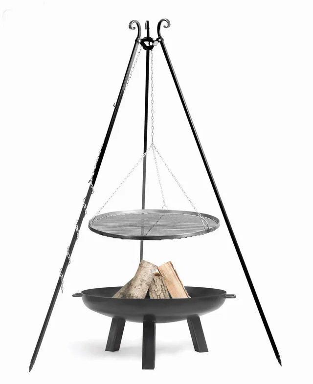 cookking-polo-dreibein-set-schwenkgrill-180-cm-feuerschale-70-cm image 1