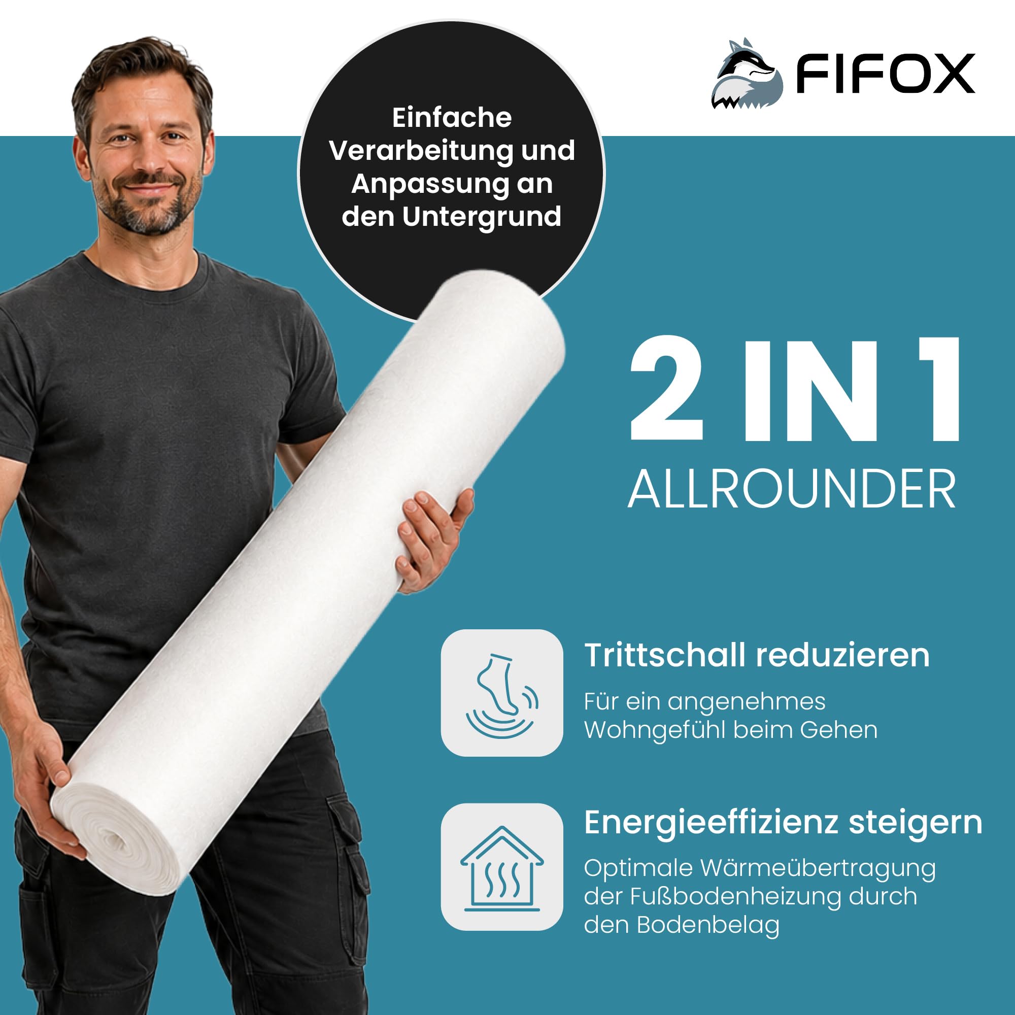 fifox-trittschalld-mmung-2-mm-25-m-d-mmunterlage-laminat-parkett image 2