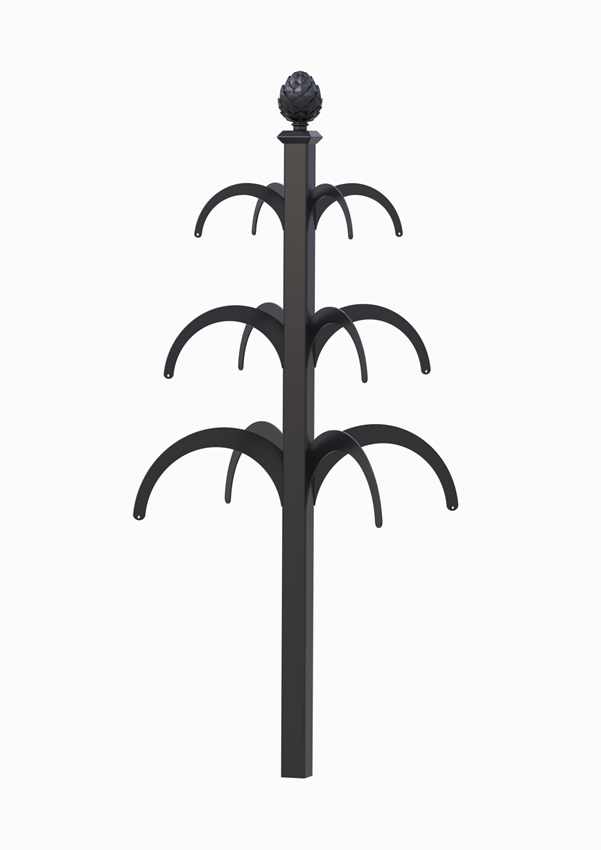 classic-garden-elements-hannibal-rankobelisk-metall-schwarz-220-cm image 2