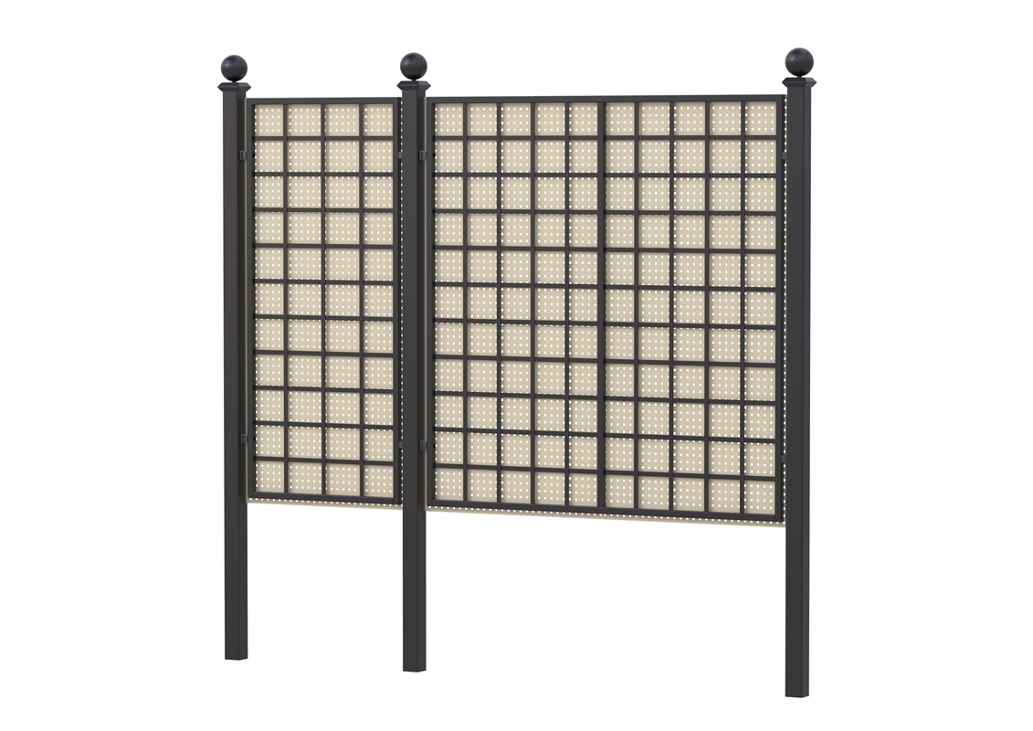 classic-garden-elements-gropius-sichtschutzzaun-metall-schwarz image 2