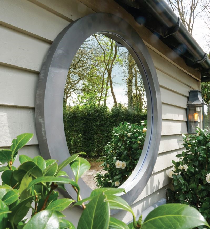 classic-garden-elements-runder-spiegel-zink-80-cm-wetterfest image 3