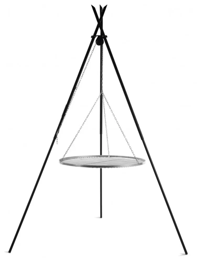 cookking-tipi-schwenkgrill-210cm-grillrost-60cm-edelstahl image 1