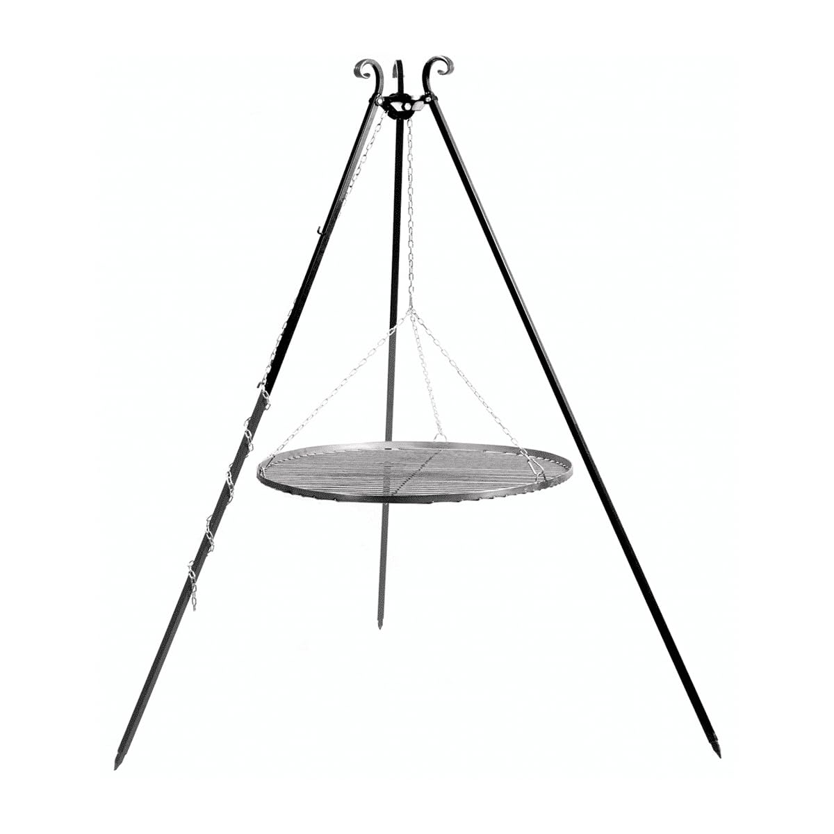 cookking-dreibein-grill-180-cm-mit-grillrost-60-cm-schwarz image 1