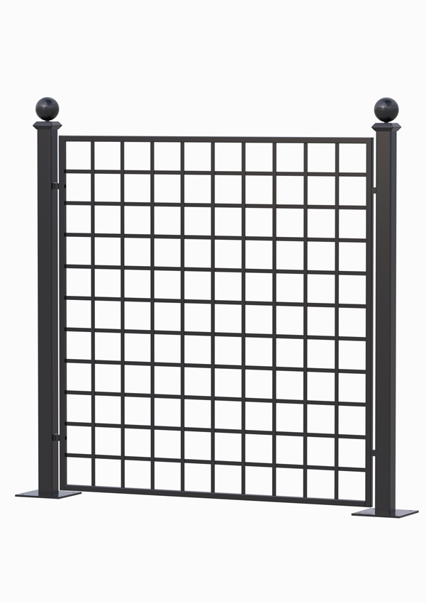 classic-garden-elements-bauhaus-trenngitter-metall-schwarz image 2