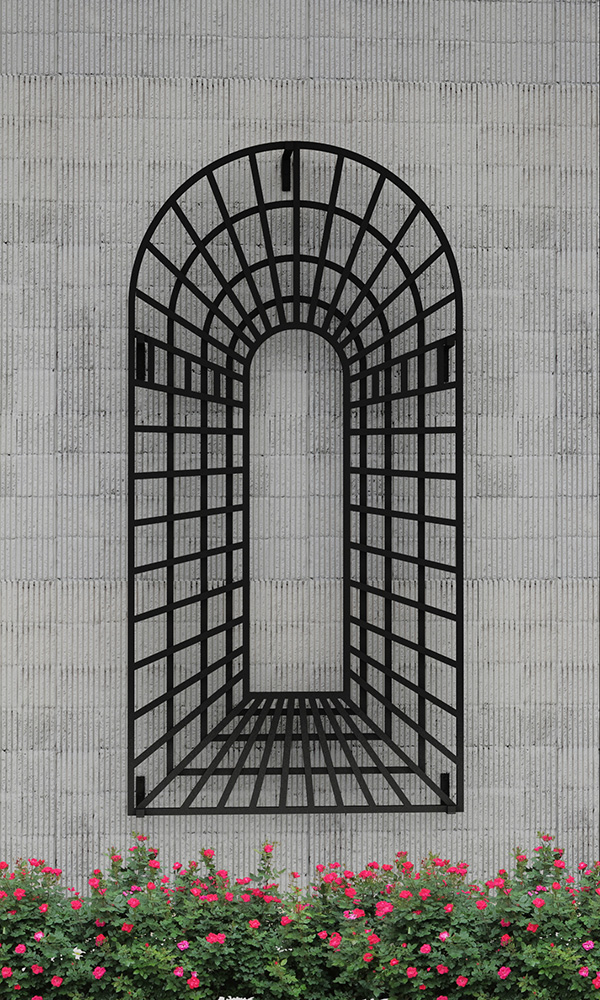 classic-garden-elements-trompe-l-il-wand-rankgitter-metall-schwarz image 7