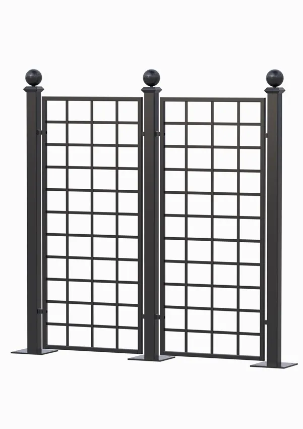 classic-garden-elements-bauhaus-trenngitter-metall-schwarz image 1