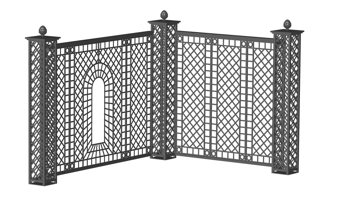 classic-garden-elements-wessling-treillage-set-schwarz image 3