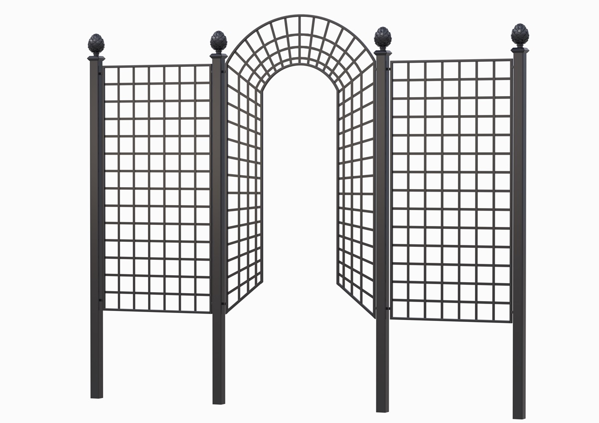 classic-garden-elements-sezincote-zaun-grand-set-schwarz image 3