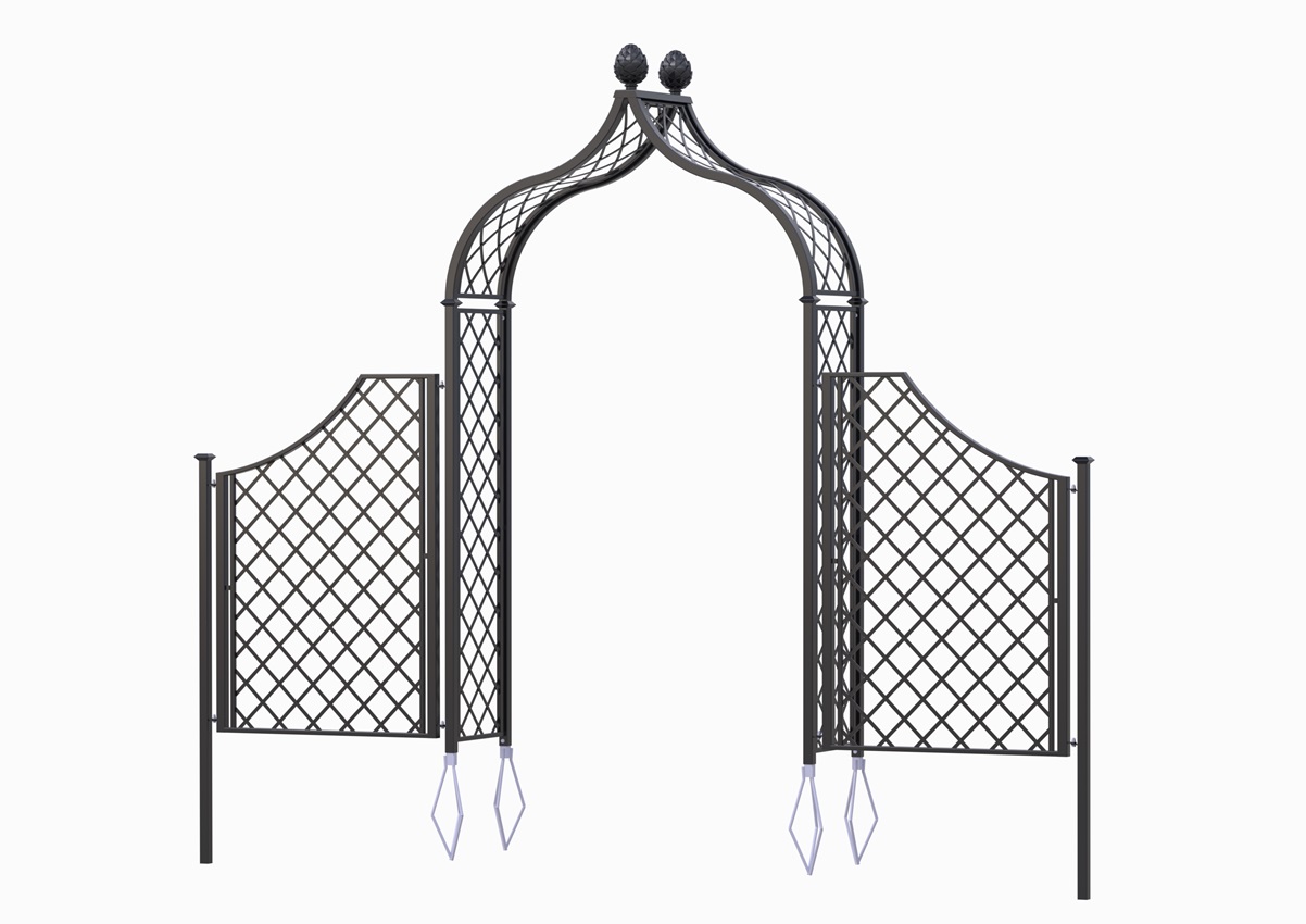 classic-garden-elements-brighton-rosenbogen-zaun-schwarz-159cm image 3