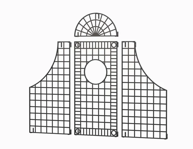 classic-garden-elements-knebworth-grand-set-rankgitter-schwarz image 1