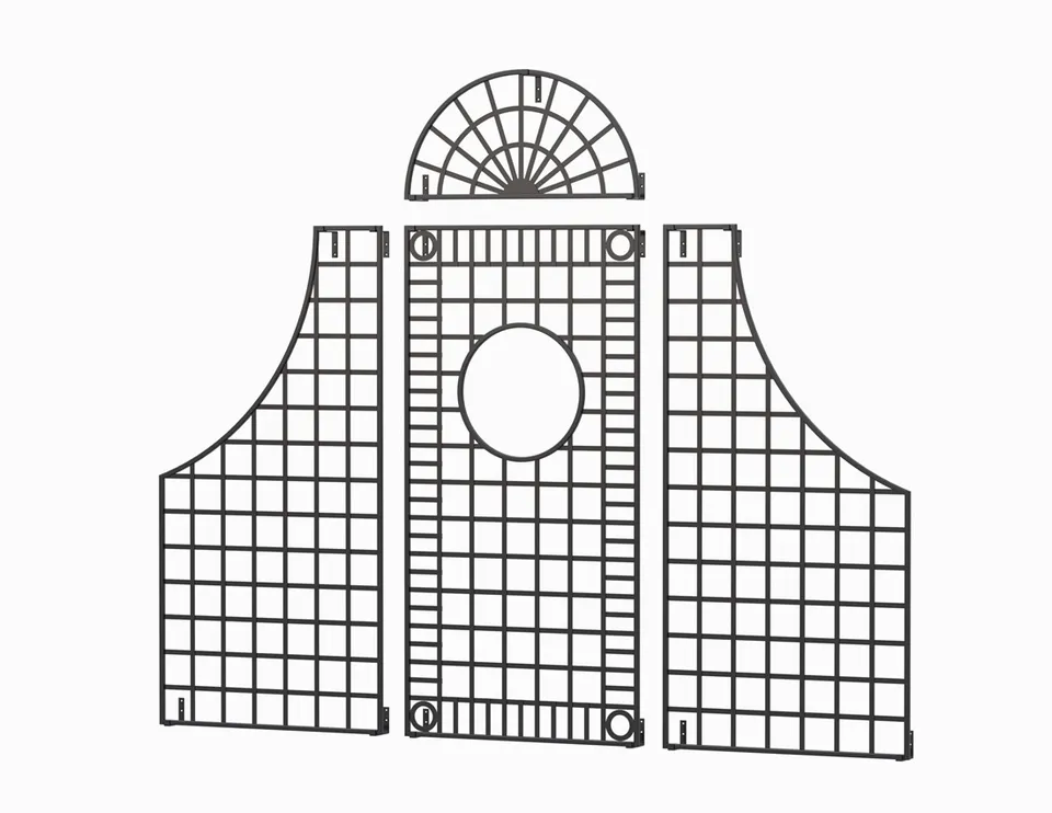 classic-garden-elements-knebworth-grand-set-rankgitter-schwarz image 1