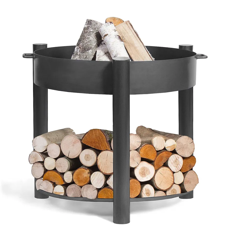 cookking-montana-feuerschale-70-cm-mit-holzfach-stahl-schwarz image 1