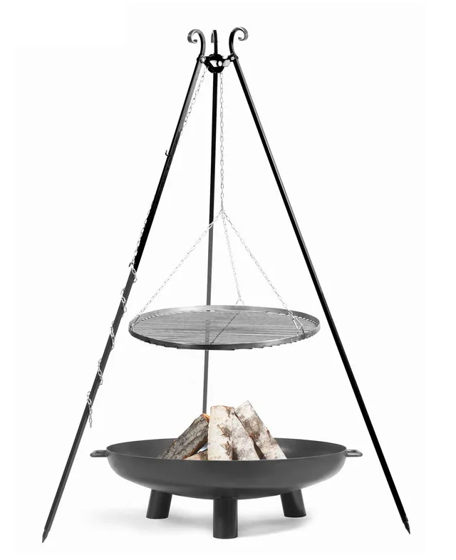 cookking-bali-schwenkgrill-set-180cm-rost-60cm-schale-70cm image 1