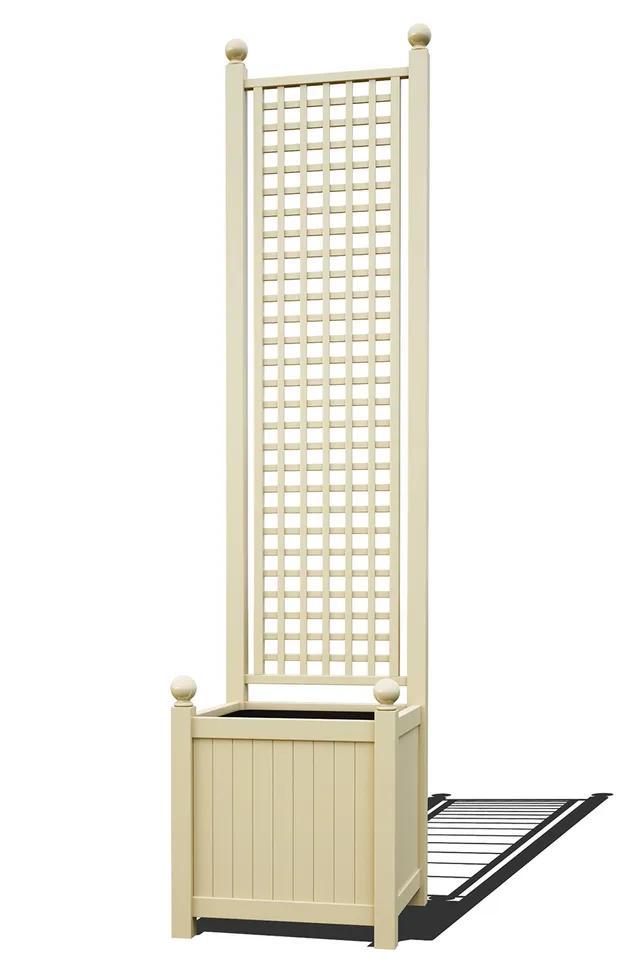 classic-garden-elements-phrikias-pflanzk-bel-mit-spalier-schwarz image 1
