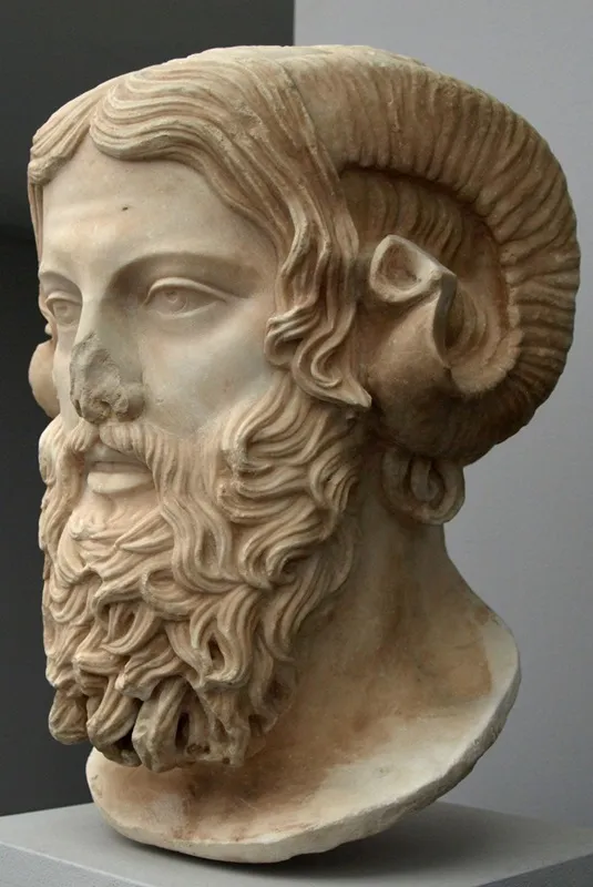 classic-garden-elements-zeus-ammon-b-ste-bronze-antike-statue-garten image 1