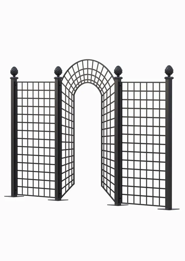 classic-garden-elements-sezincote-zaun-grand-set-schwarz image 1
