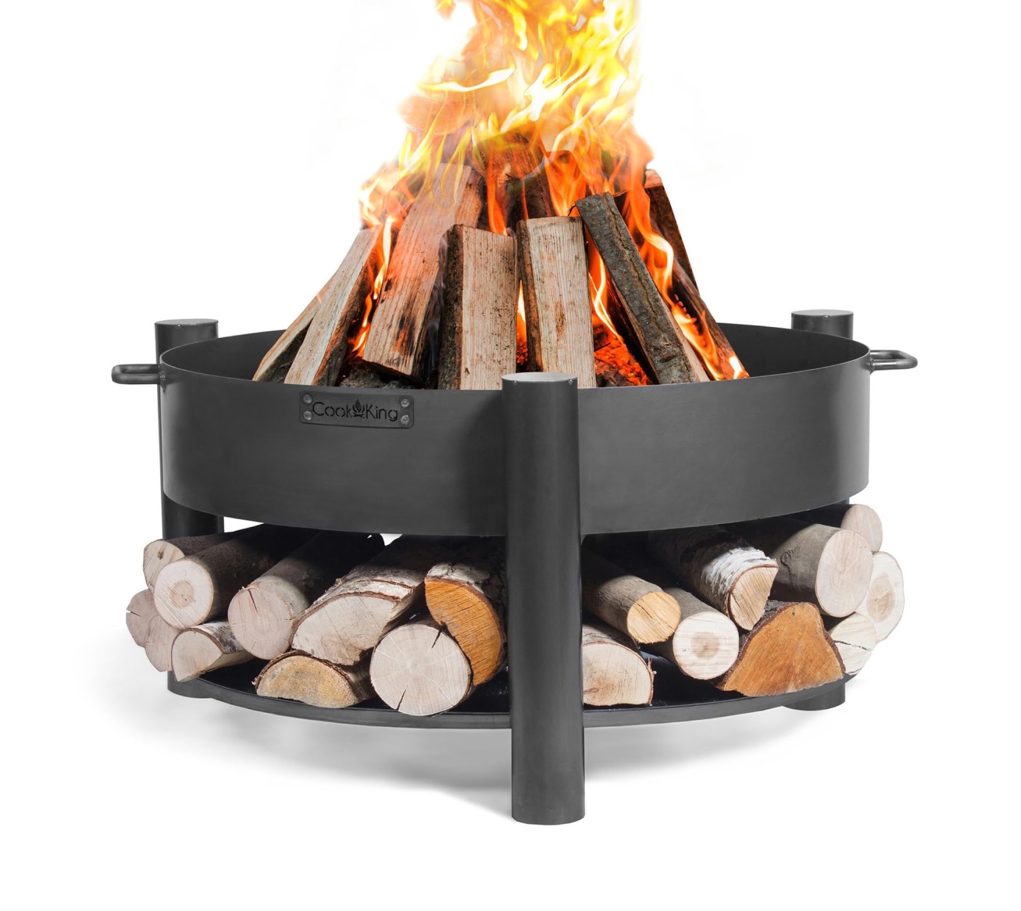 cookking-montana-feuerschale-60-cm-mit-holzlager-schwarz image 1