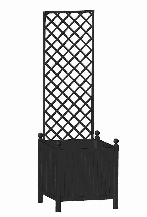 classic-garden-elements-calydon-pflanzk-bel-metall-schwarz-mit-rankgitter image 1