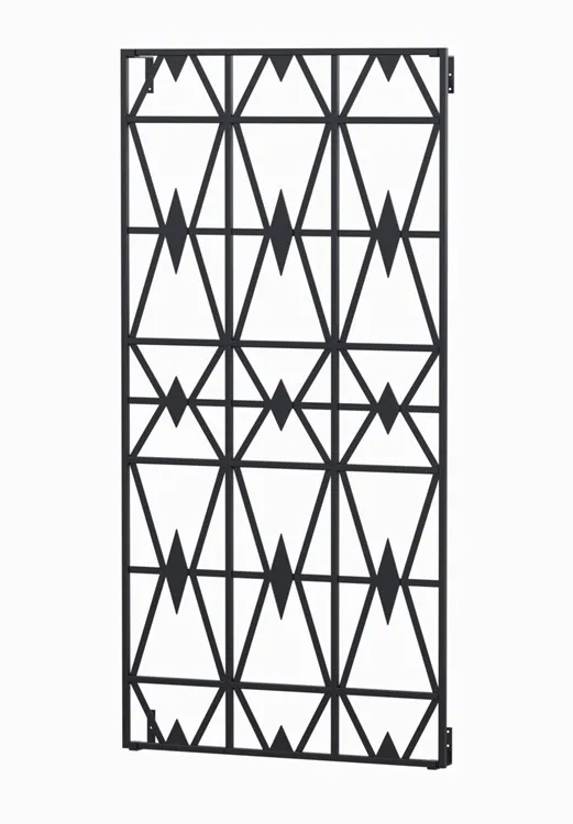 classic-garden-elements-kubismus-rankgitter-metall-200x100-schwarz image 1