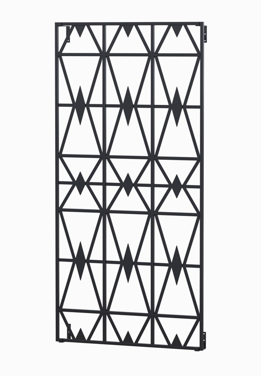 classic-garden-elements-kubismus-rankgitter-metall-200x100-schwarz image 1