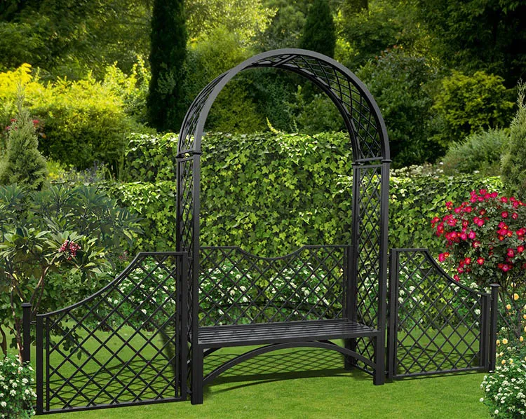 classic-garden-elements-portofino-rosenbogen-bank-zaun-110cm image 1