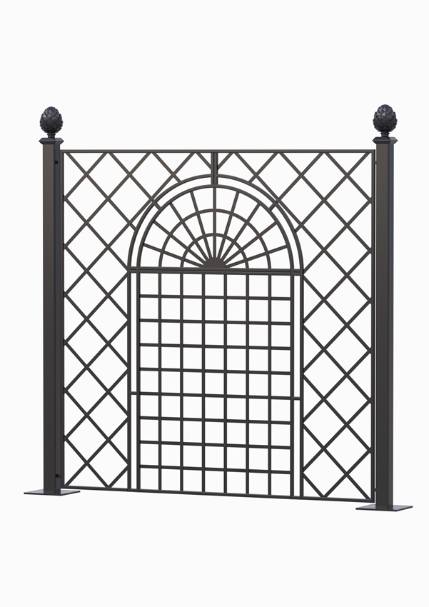 classic-garden-elements-orangerie-zaun-set-schmiedeeisen-204-cm image 1