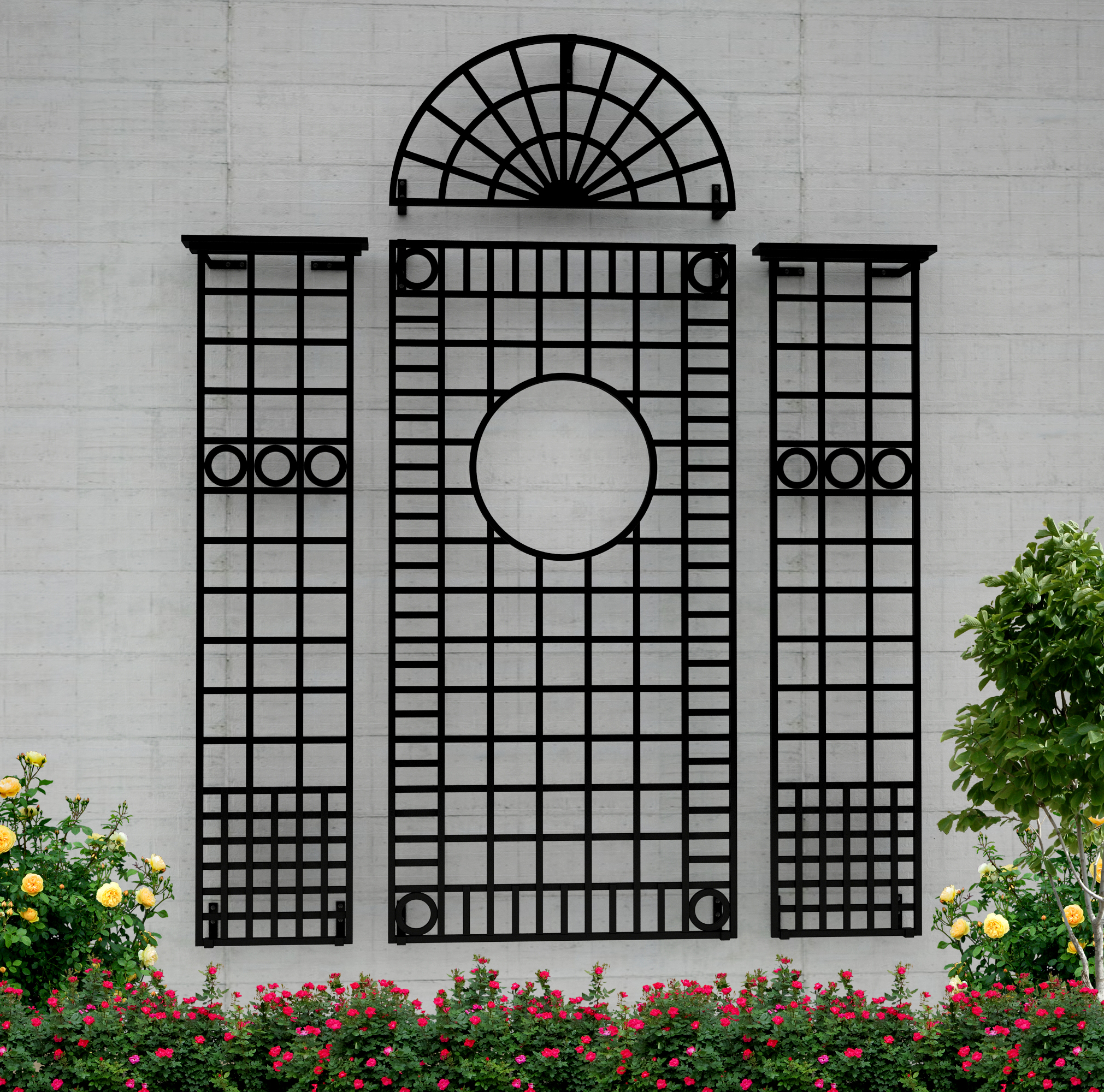 classic-garden-elements-knebworth-house-rankgitter-set-schwarz image 2