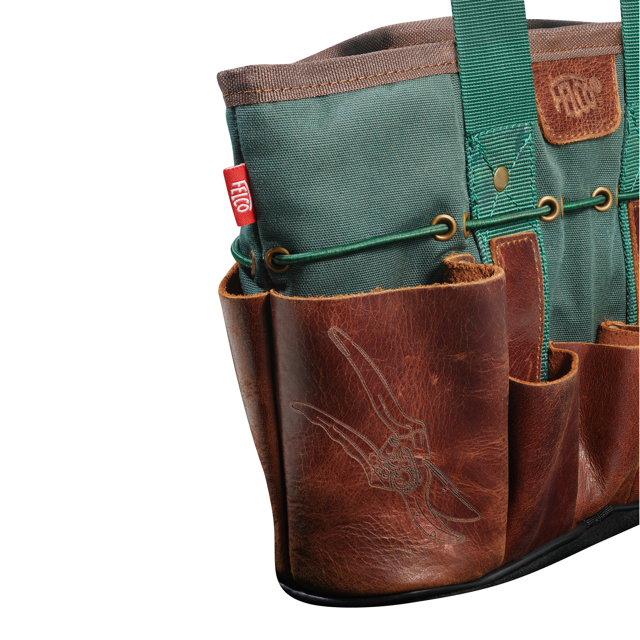 felco-481-werkzeugtasche-canvas-leder-gr-n-wasserabweisend image 2