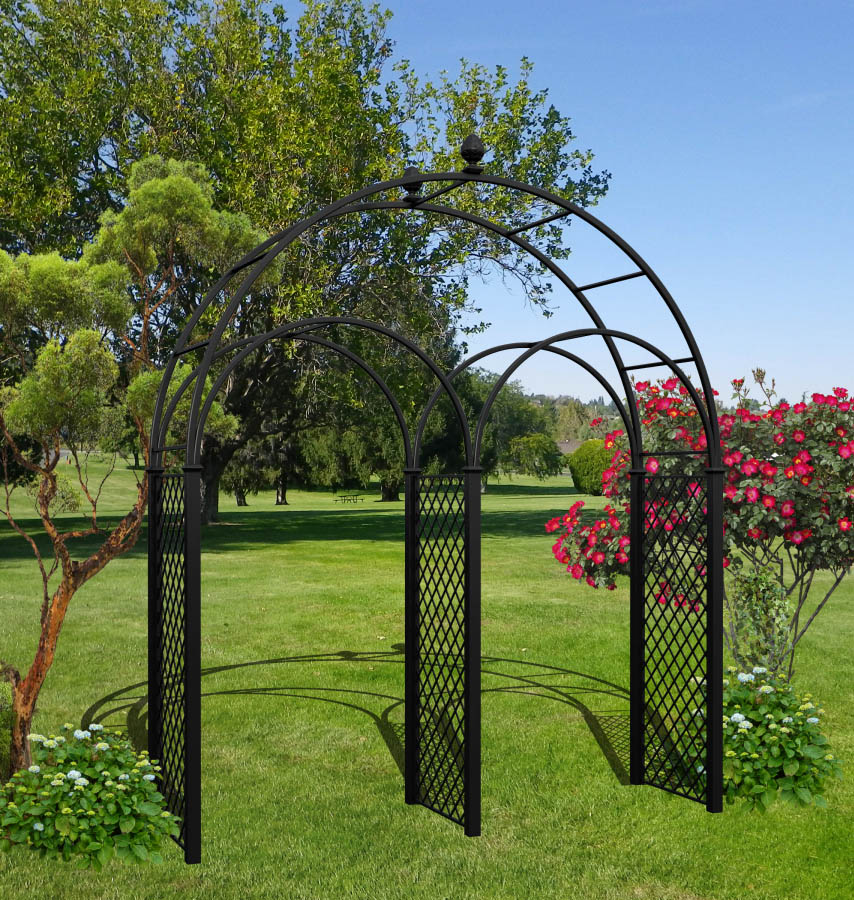 classic-garden-elements-speke-hall-hochzeitsbogen-metall-schwarz-350-cm image 1