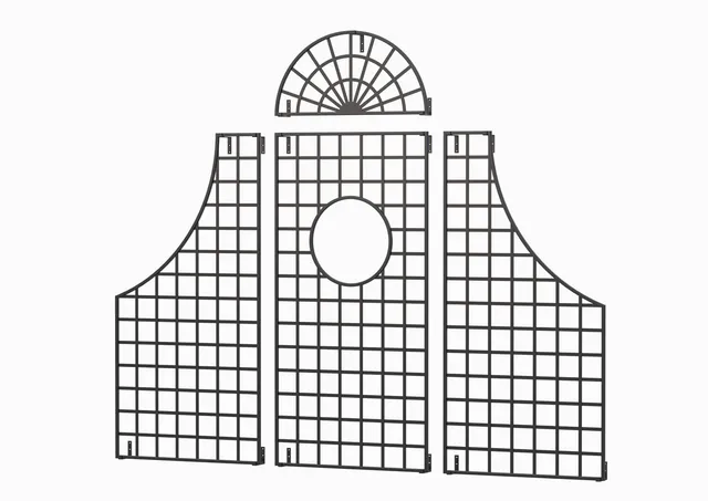 classic-garden-elements-lamport-hall-treillage-spalier-grand-set image 1